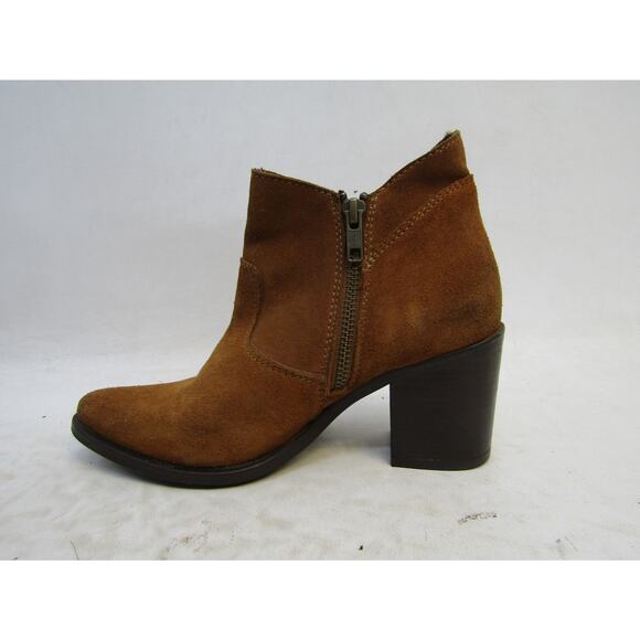Steve Madden Womens Size 6 M Brown Suede Zip Ankle Fashion Boots Bootie - Picture 2 of 11